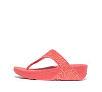 Fitflop Lulu Glitter Toe-Thongs, Sandalia Mujer, Coral Rosa, 39 EU