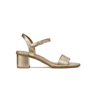 Geox D Aurely 50B, Sandalia de tacón Mujer, Lt Gold, 35 EU