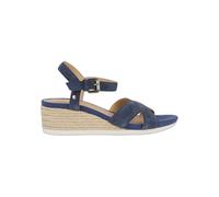 Geox D Ischia Corda, Sandalias Mujer, Azul Marino, 37 EU