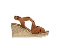 Geox D Ponza C, Sandalia de cuña Mujer, coñac, 39.5 EU