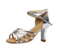 Sandalias de Mujer Hebilla de Baile Latin Dance Zapatos Suelas Bodas Boda Danza Summer Summer Talones Abiertos Zapatos