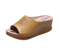 Sandalias De Mujer,Slippers Huecos Calzoncillos CuñAs Zapatos Boca Fashion Fish Slippers Mujeres Casual De Zapatilla De Mujeres
