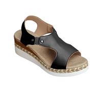 Sandalias de mujer Tacón Tacón Peep Open Puntera Zapatos de verano con tacón de cuña Altura de la suela gruesa Elevada Zapatillas cómodas Tacón de vacaciones Tacón Peep Open Puntera Sandalias Zapatos