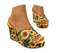 Sandalias De Mujer Verano Con Cuña Elegantes Ortopédicas Sandalia Mar Plateau Bohemia Antideslizante Sandalias Mujer Verano Cómodas Deportivas Slip-On Punta Abierta Zapatillas Sandalia Piscina, Ye1