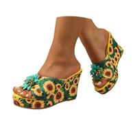 Sandalias De Mujer Verano Con Cuña Elegantes Ortopédicas Sandalia Mar Plateau Bohemia Antideslizante Sandalias Mujer Verano Cómodas Deportivas Slip-On Punta Abierta Zapatillas Sandalia Piscina, Ye2