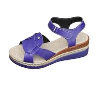 Sandalias De Mujer Verano Elegantes Casual Zapatos De Playa Cómodo Antideslizante Tacón Bajo Sandalias Mujer Verano Bohemia Clásicas Ligeras Transpirables Bajas Open Toe Sandalia Mar, violeta, 38 EU