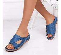 Sandalias de Mujer Zapatillas de Suela Plana Sandalias de Mulas Chanclas de Playa de Verano Zapatos de corrección ósea con Dedo Gordo Sandalias Antideslizantes para juanetes con Clip para Exteriores,