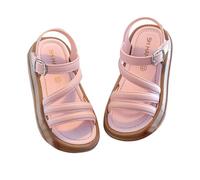 Sandalias de niña 2025 flores de cuero con hebilla de dedo abierto con hebilla de gancho suave zapatos de verano boca de pescado zapatos abiertos antideslizantes boda bebé para niños pequeños