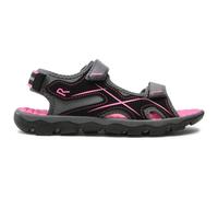 Sandalias de niña Regatta Kota Drift negro y rosa juvenil 33