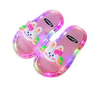 Sandalias De Niño Luminosas Diapositivas LED Detector De Movimiento Zapato Barefoot Desnudo Pie Piscina Confort Pies Anchos Zapatos Sandalette Ligero Transpirable Gran Tamaño Exterior, G rosa, 27 EU