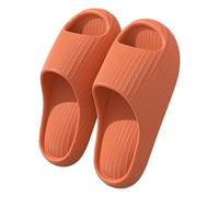 Sandalias de nube para hombre y mujer, acanaladas, suela gruesa, informales, puntera abierta, para verano, playa, uso diario en interiores y exteriores, oro rosa, 40.5 EU