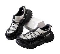 Sandalias De Pescador De Cuero Para Hombre, De Verano, Para Senderismo, Deportes Al Aire Libre, Con Punta Cerrada, Informales, Para Playa Y Natación(Cream gray,42 EU)