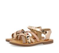 Sandalias de Piel Animal Print en Color Rosa para niña Gracen