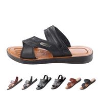 Sandalias de piel para hombre, puntera abierta, zapatos de verano, sandalias de ocio, sandalias de ocio, tallas grandes, sandalias de playa, minimalistas, zapatos de trabajo, sandalias de senderismo