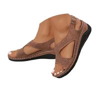 Sandalias de piel para mujer, para exteriores, informales, de verano, con plataforma, elegantes, transpirables, para verano, cómodas, para senderismo, modernas, clásicas, romanas, suaves, con