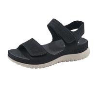 Sandalias de piel para mujer, talla 6, sandalias de piel de primera calidad, talla 6, sandalias básicas lisas, sandalias de cocodrilo para mujer, sandalias de tacón grueso de bloque bajo, Black, 39.5