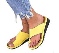 Sandalias de plataforma cómodas para mujer, de piel sintética, informales, con suela plana correcta, zapatos ortopédicos, suela plana, sandalias correctoras de pies, sandalias de verano para la playa