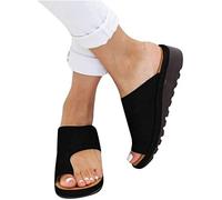 Sandalias de plataforma cómodas para mujer, de piel sintética, informales, con suela plana correcta, zapatos ortopédicos, suela plana, sandalias correctoras de pies, sandalias de verano para la playa