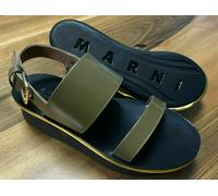 Sandalias De Plataforma Con Cuña De Cuero De Ternera MARNI Nuevas 37