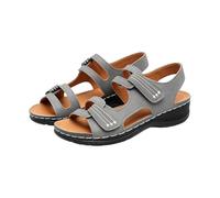 Sandalias de plataforma con plataforma para mujer, con soporte de arco, zapatos de verano para mujer, abiertos a deslizadores, anchos, ajustables, ortopédicas, trenzas, para verano, cómodas
