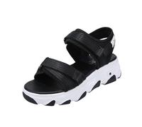 Sandalias de plataforma con plataforma para mujer, con soporte de arco, zapatos de verano para mujer, abiertas a la espalda, trenzas ajustables, anchas, cómodas, informales, caminar, al aire libre