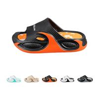Sandalias de plataforma para hombre, transpirables, puntera abierta, con suela antideslizante, ligeras, suaves, suela de EVA, ajuste ancho, cómodas, para uso diario, hogar y exteriores, Orange, 37 EU
