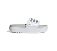 adidas Mujer Adilette Platform Slides, Cloud White/Zero Metalic/Grey One, 39 EU