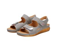 Sandalias de plataforma para mujer, con soporte de arco, zapatos de verano abiertos a deslizadores con hebilla ortopédica, trenzas ajustables, anchas, cómodas, informales, caminar, al aire libre