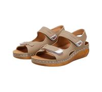 Sandalias de plataforma para mujer, con soporte de arco, zapatos de verano abiertos a deslizadores con hebilla ortopédica, trenzas ajustables, anchas, cómodas, informales, caminar, al aire libre