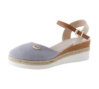 Sandalias de plataforma para mujer con tacón bajo Tacón bajo Elegante bloque de color Espadrilles Sandalias de cuña Frente Cerrado Zapatos Cómodos Sandalias Casual para uso diario, gris, 42 EU