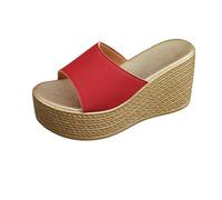 Sandalias de plataforma para mujer, sandalias de piel con cuña, sandalias ortopédicas, suela de alpargata, robustas, zapatillas de baño, zapatillas de natación, zapatos de piscina