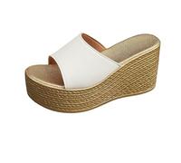 Sandalias de plataforma para mujer, sandalias de piel con cuña, sandalias ortopédicas, suela de alpargata, robustas, zapatillas de baño, zapatillas de natación, zapatos de piscina