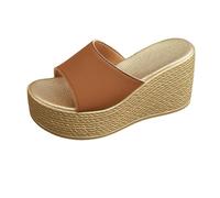 Sandalias de plataforma para mujer, sandalias de piel con cuña, sandalias ortopédicas, suela de alpargata, robustas, zapatillas de baño, zapatillas de natación, zapatos de piscina