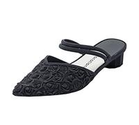 Sandalias de Playa Mujer Sandalias Mujer Talla 44 de Zapatillas Gelatina Plástico Con Patrones Planas Versátiles Para 42 Zapatos (Black,38)