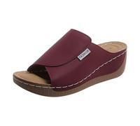 Sandalias De Playa Mujer Sandalias Mujer Verano Cómodas, Mulas De Cuero Vintage, Plataforma, Cuentos, Zapatillas Ortopédicas Prima, Zapatillas De Playa Verano Talla Senderismo Mujer, Dark Morado, 38