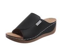 Sandalias De Playa Mujer Sandalias Mujer Verano Cómodas, Mulas De Cuero Vintage, Plataforma, Cuentos, Zapatillas Ortopédicas Prima, Zapatillas De Playa Verano Talla Senderismo Mujer, Le Noir, 42 EU