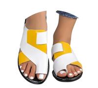 Sandalias de punta abierta elegantes 2026, sandalias de tacón bajo de tiras suaves para una comodidad casual en verano., Blanco, 41 EU