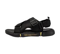 Sandalias de punta cerrada para hombre, zapatos de agua casuales de verano, de malla, ligeras, para playa, piscina, caminar, calzado deportivo para uso diario, Gold, 42 1/3 EU