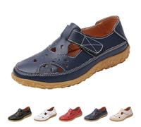 Sandalias de punta cerrada para mujer, de ajuste ancho, deportivas, transpirables, suela suave, sandalias romanas sin cordones, ligeras, antideslizantes, planas, a la moda, vacaciones, playa, caminar