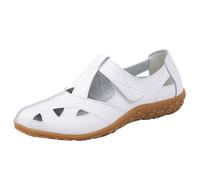 Sandalias de punta cerrada para mujer, estilo Mary Jane, cómodas, para caminar, con correa ajustable y suela de goma antideslizante para uso casual, White, 41 EU