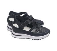 Sandalias de punta cerrada para mujer, sandalias ortopédicas, informales, de verano, ahuecadas, vintage, sandalias de plataforma de cuero transpirable, sandalias de gladiador para caminar al aire