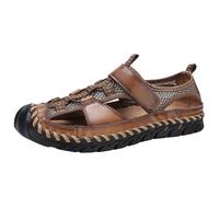 Sandalias de senderismo con puntera cerrada para hombre con correa ajustable, zapatos cómodos de estilo pescador de verano para senderismo, playa, vacaciones, Bw1, 38 2/3 EU