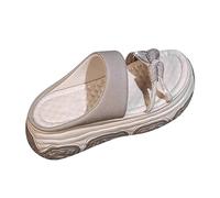 Sandalias de senderismo para mujer, tacón bajo y medio de los años 50, con hebilla en la parte trasera, zapatos de corte puntiagudo, talla, gris, 37 EU