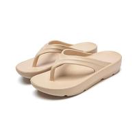 Sandalias de suela gruesa para hombre, ligeras, con plataforma de EVA, informales, para verano, playa, piscina, calzado diario, beige, 40 2/3 EU