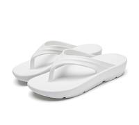 Sandalias de suela gruesa para hombre, ligeras, con plataforma de EVA, informales, para verano, playa, piscina, calzado diario, White, 42 2/3 EU