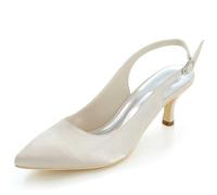 Sandalias de tacón Alto con Punta Cerrada Estilo Mary Jane de satén para Mujer, Tacones Bajos a Tacones Altos para Ocasiones de Fiesta y Boda