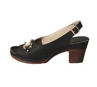 Sandalias de tacón bloque para mujer, sandalias de cuña, sandalias de cuña con hebilla y tacón de cuña formales, cómodas, transpirables, tallas 36-43, Negro , 41 EU