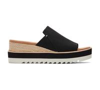 TOMS Diana Mule, Sandalias con cuña Mujer, Lona Pesada Negra, 42 EU