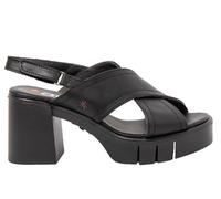 Art 1990 Eivissa, Sandalia con talón Mujer, Black, 38 EU