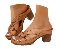 Sandalias de tacón grueso para mujer, sandalias de tacón medio sin cordones, para vestido de novia, fiesta, boda, verano, soporte de arco, sandalias de plataforma para caminar, sandalias suaves para